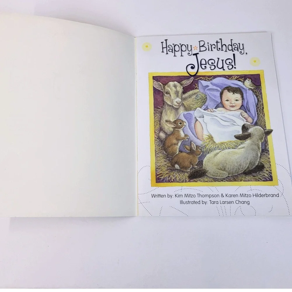 Happy Birthday Jesus Read-Along Activity Book Childrens Twin Sisters